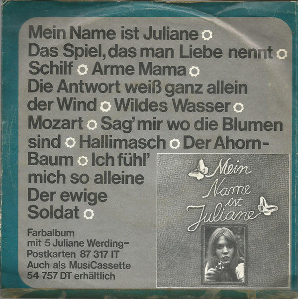 Juliane Werding : Morgens Fremde - Mittags Freunde  (7", Single)