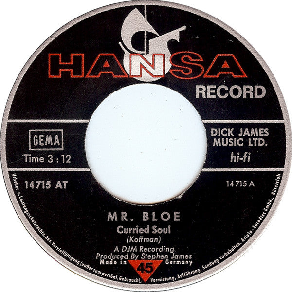 Mr. Bloe : Curried Soul / Mighty Mouse (7", Single)