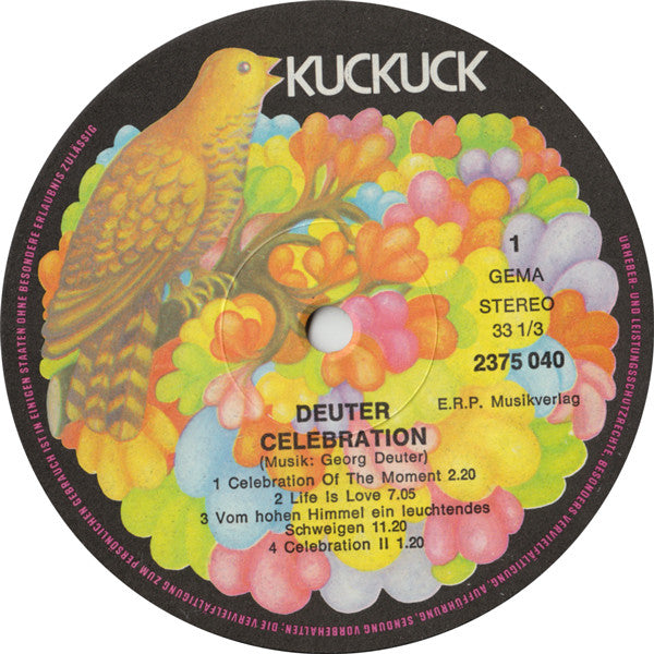 Deuter : Celebration (LP, Album, RE)