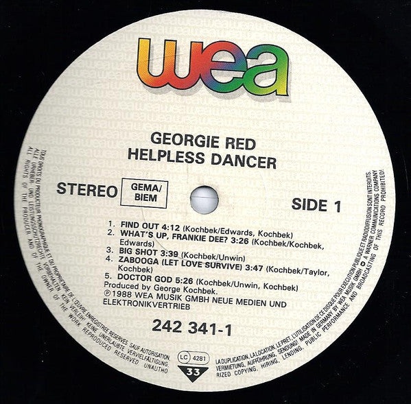 Georgie Red : Helpless Dancer (LP, Album)