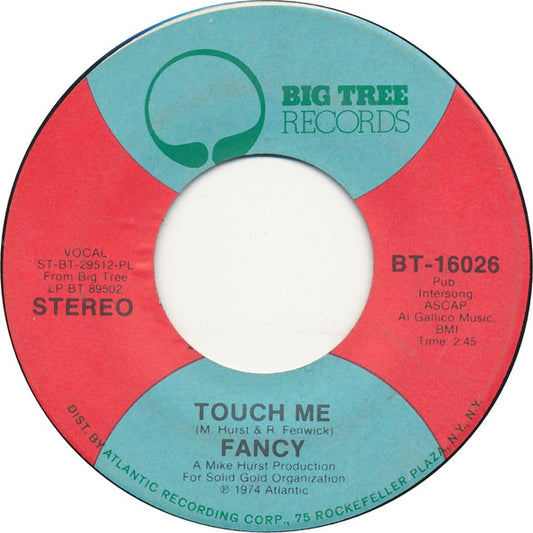 Fancy (3) : Touch Me (7", Single, Pla)