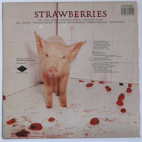 The Damned : Strawberries (LP, Album, RE, Red)