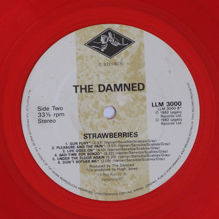 The Damned : Strawberries (LP, Album, RE, Red)