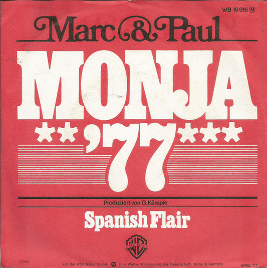 Marc & Paul : Monja '77 (7", Single)