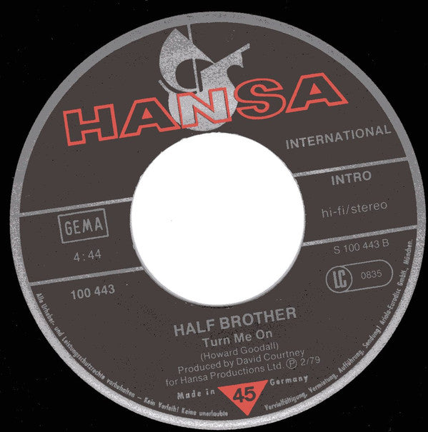 Half Brother : Hideaway (7", Single)