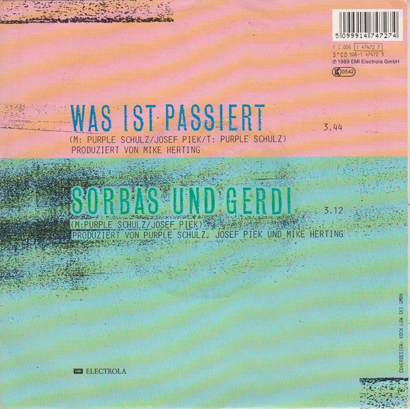 Purple Schulz : Was Ist Passiert (7")