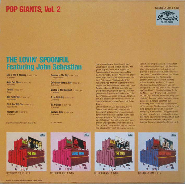 The Lovin' Spoonful : Pop Giants, Vol. 2 (LP, Comp)