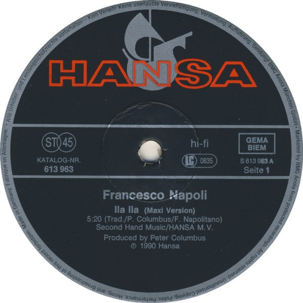 Francesco Napoli : Ila Ila (12", Maxi)