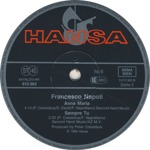 Francesco Napoli : Ila Ila (12", Maxi)