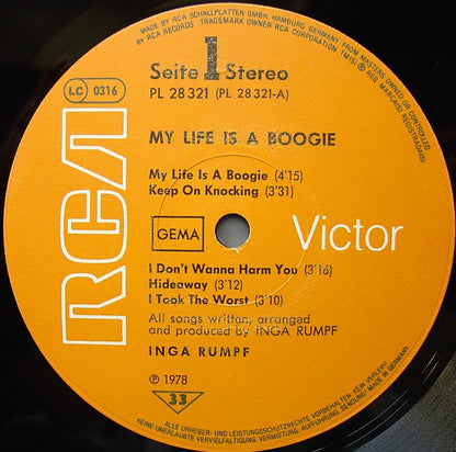 Inga Rumpf : My Life Is A Boogie (LP, Album)