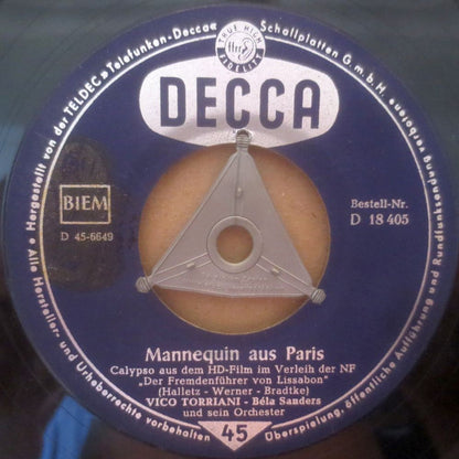 Vico Torriani : Mannequin Aus Paris / Verlieb' Dich In Lissabon (7", Single)