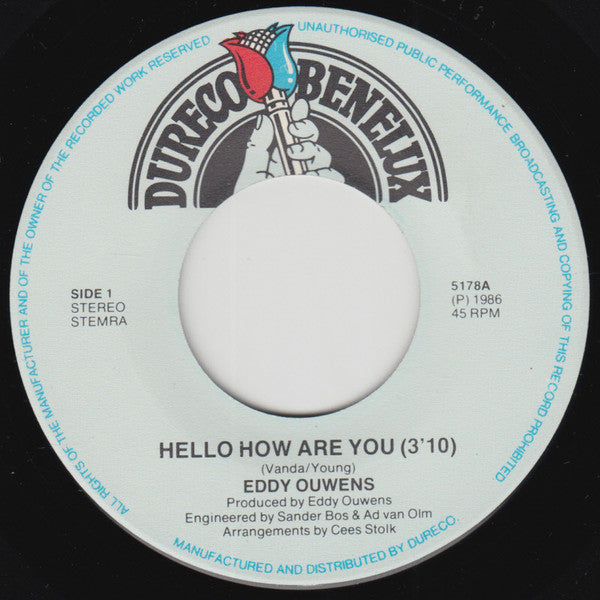 Eddy Ouwens : Hello How Are You (7", Single)