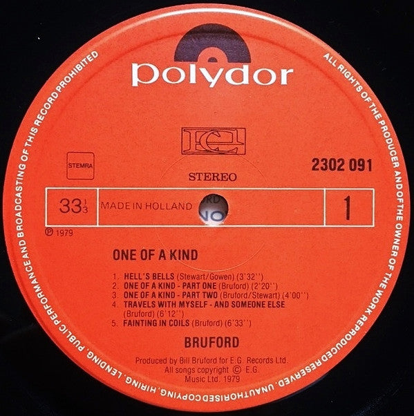 Bruford : One Of A Kind (LP, Album)