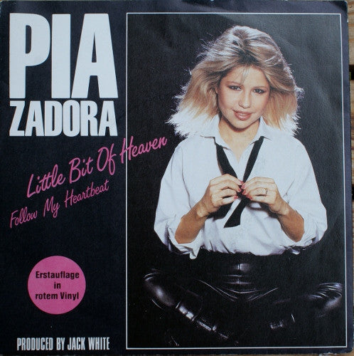 Pia Zadora : Little Bit Of Heaven (7", Single, Red)