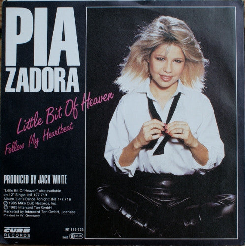 Pia Zadora : Little Bit Of Heaven (7", Single, Red)