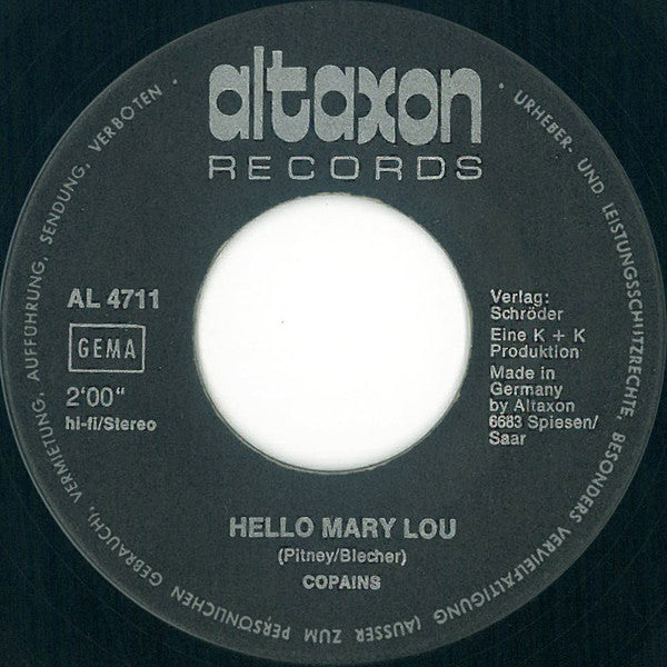 Copains : Hello Mary Lou (7", Single)