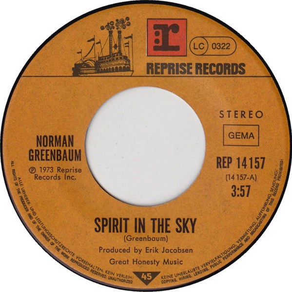 Norman Greenbaum : Spirit In The Sky / Canned Ham (7")