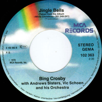 Bing Crosby : White Christmas / Jingle Bells (7", Single, RE)