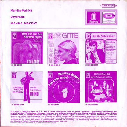 Mahna Mackay : Mah-Na-Mah-Na / Daydream (7", Single, Mono)