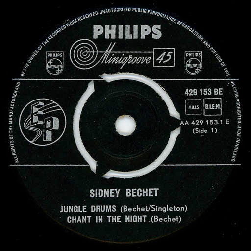 Sidney Bechet : Jungle Drums (7", EP, Mono)