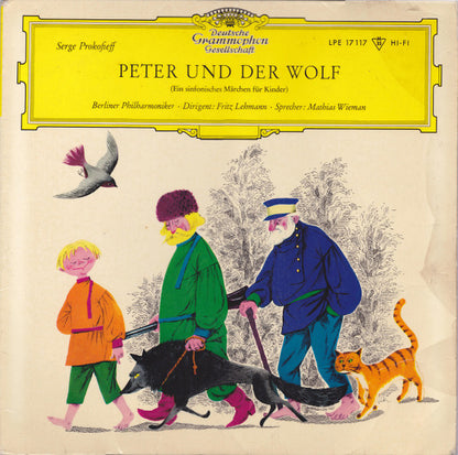 Sergei Prokofiev, Berliner Philharmoniker · Fritz Lehmann · Mathias Wieman : Peter Und Der Wolf (Ein Sinfonisches Märchen Für Kinder) (10", Mono)