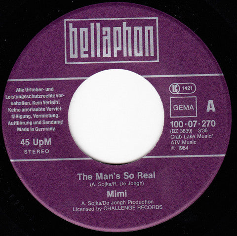 Mimi (14) : The Man's So Real (7", Single)