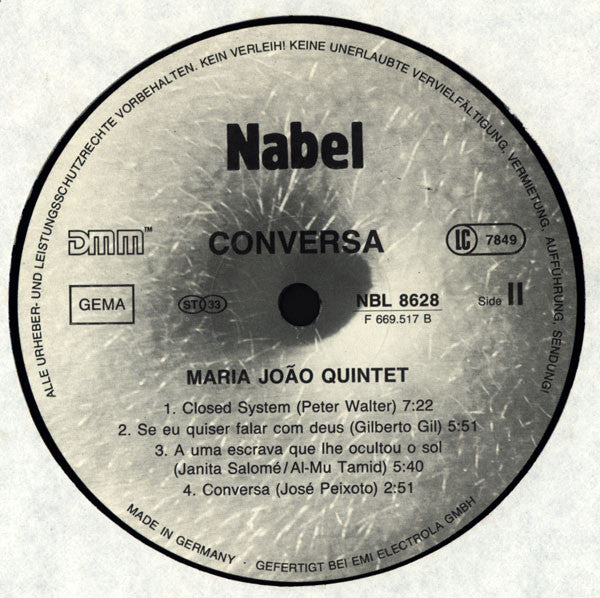 Quinteto Maria João : Conversa (LP, Album)