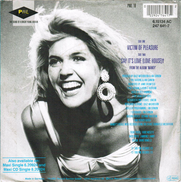 Mandy Smith : Victim Of Pleasure (7", Single)