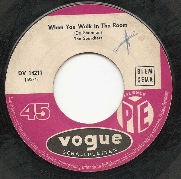 The Searchers : When You Walk In The Room / I'll Be Missing You (7", Single)