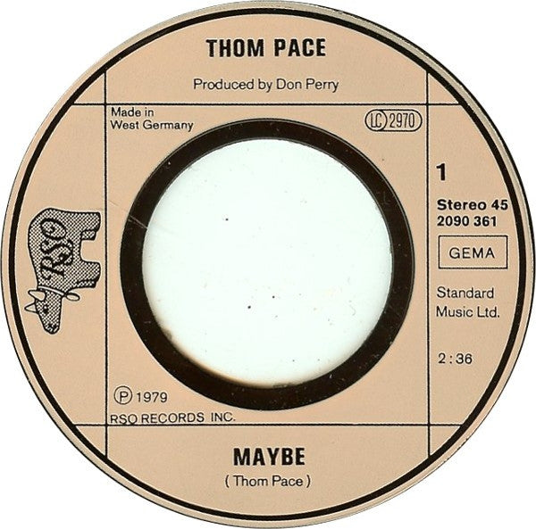 Thom Pace : Maybe (7", Single)