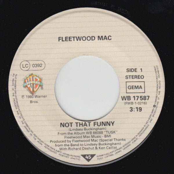 Fleetwood Mac : Not That Funny / Think About Me (7", Single)