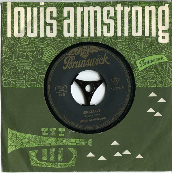 Louis Armstrong : Sincerely (7", Single, Mono)