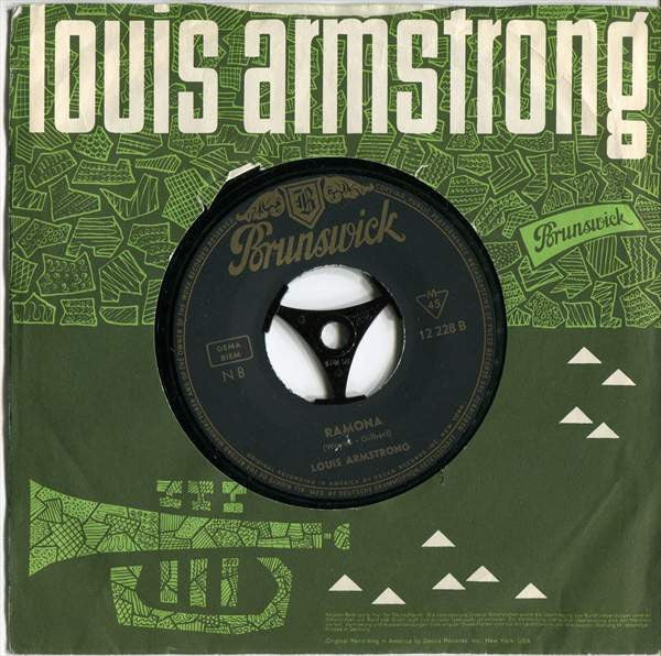 Louis Armstrong : Sincerely (7", Single, Mono)