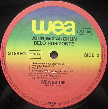 John McLaughlin : Belo Horizonte (LP, Album)