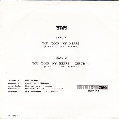 YAM (3) : You Took My Heart (7", Single)