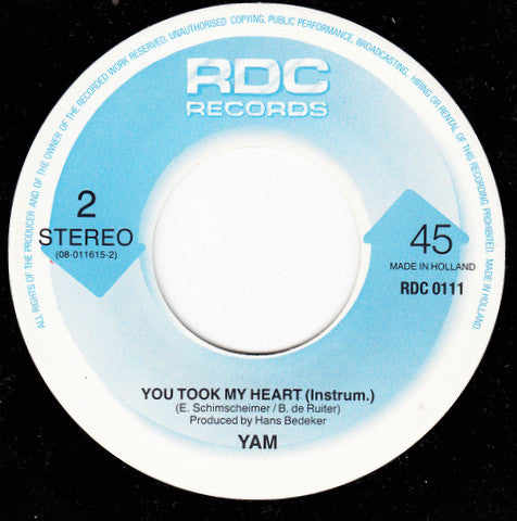 YAM (3) : You Took My Heart (7", Single)