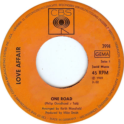 The Love Affair : One Road (7", Single)