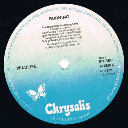 Wildlife (8) : Burning (LP, Album)