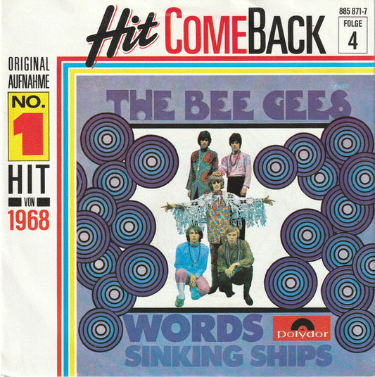 Bee Gees : Words (7", Single, Mono, RE)