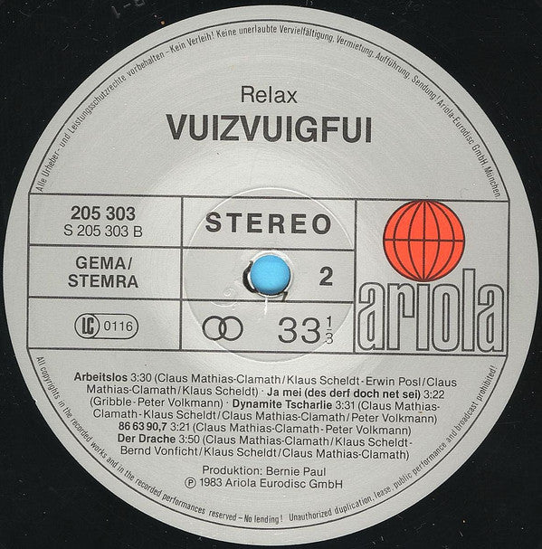 Relax (2) : Vuizvuigfui (LP, Album)