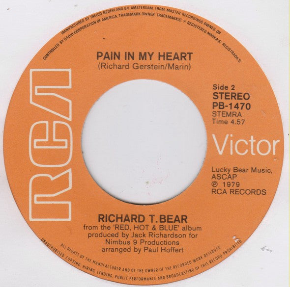 Richard T. Bear : Sunshine Hotel (7", Single)