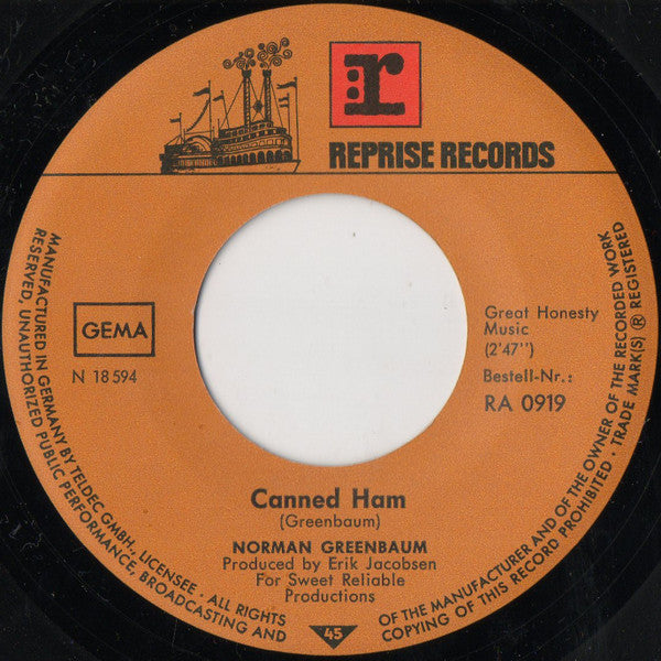 Norman Greenbaum : Canned Ham (7", Single)