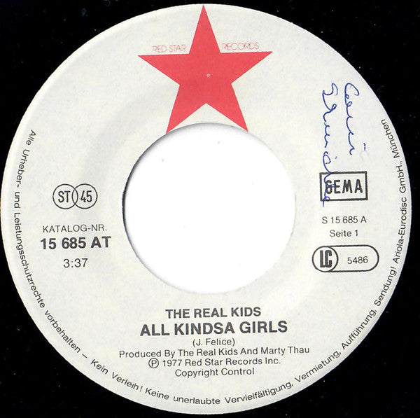 The Real Kids : All Kindsa Girls (7")