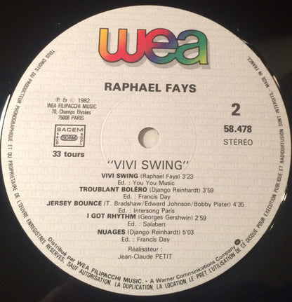 Raphaël Fays : Vivi Swing (LP, Album)