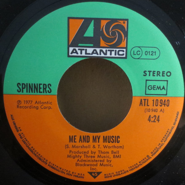 Spinners : Me And My Music / You're Throwing A Good Love Away (7", Single)