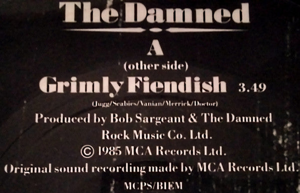 The Damned : Grimly Fiendish (7", Single, Pic)