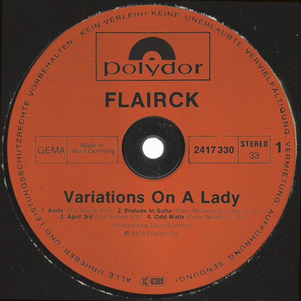 Flairck : Variations On A Lady (LP, Album)