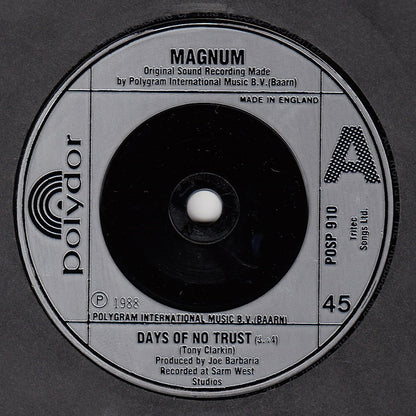 Magnum (3) : Days Of No Trust (7", Single)