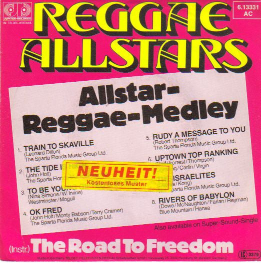 Reggae Allstars : Allstar-Reggae-Medley (7", Single)