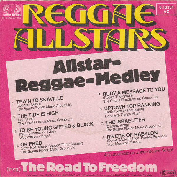 Reggae Allstars : Allstar-Reggae-Medley (7", Single)